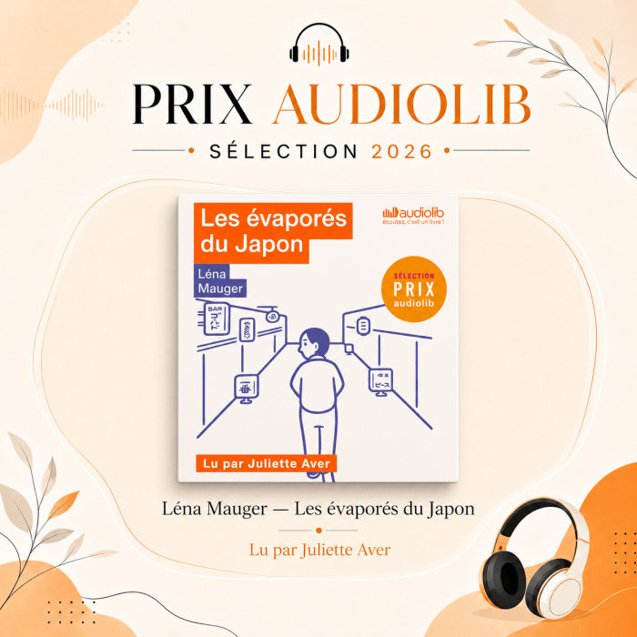 Prix Audiolib 2026 : Les évaporés du Japon de Léna&nbsp;Mauger